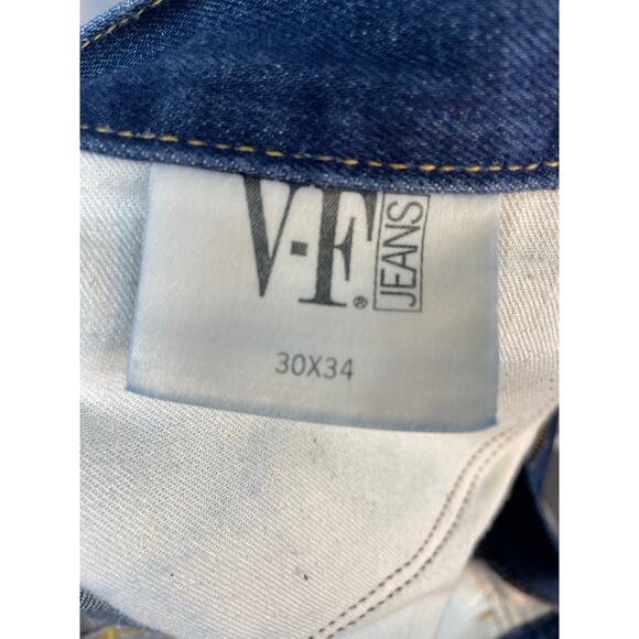 Vintage VF Dark Wash High Waist Straight Leg Jeans 30 x 34 - Picture 9 of 10